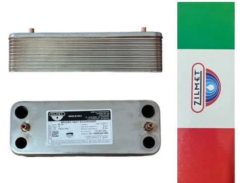 PLAKALI EŞANJÖR ZİLMET 17B2071806 18 PLK -166mm- DEMİRDOKÜM ADEN-BAYKAN-ARİS.GENUS