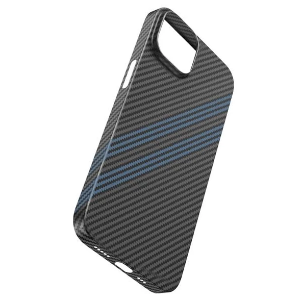 Polham 0.6mm Karbon Fiber Phone 14 Kılıf, Darbe Emici, Mat, Karbon Fiber, Parmak İzi Bırakmaz Kılıf - 7