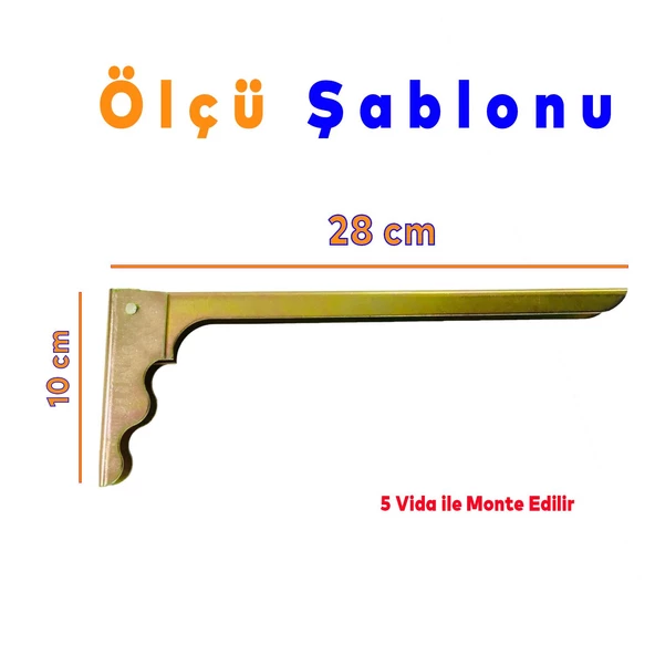 Katlanır Raf Altı Ayağı Metal Ayak 28 x 10 cm (2 ADET) - 2