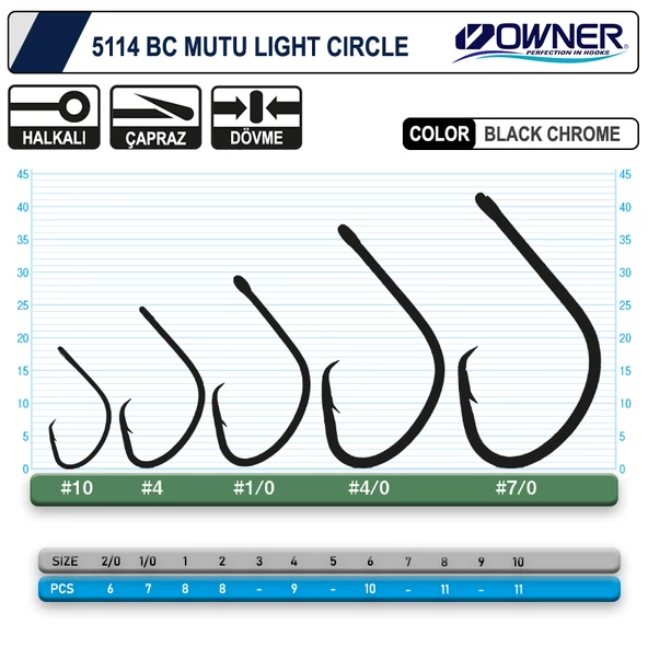 Owner 5114 Mutu Light Olta İğnesi Black Chrome - 3