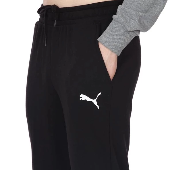 Puma Essential Logo Erkek Siyah Günlük Stil Eşofman Altı 58671651 - 7