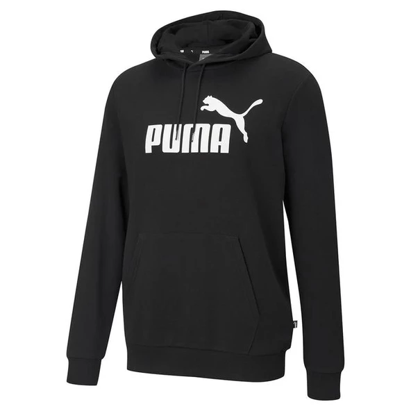 Puma Essential Big Logo Hoodie Erkek Siyah Günlük Stil Sweatshirt 58668801 - 4