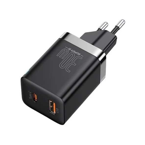 Baseus Super Si Pro QC 30W USB + Type-C Hızlı Şarj Adaptörü