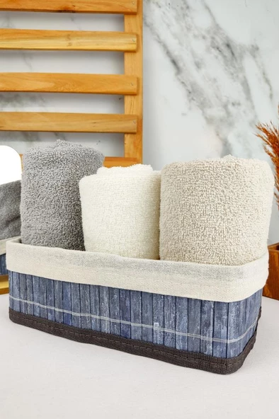 Digithome Bambu Çok Amaçlı Saklama Kutusu Düzenleyici Küçük Boy Organizer Gri 25x15x8 Cm - CL-6007-2 C1-1-121 - 3