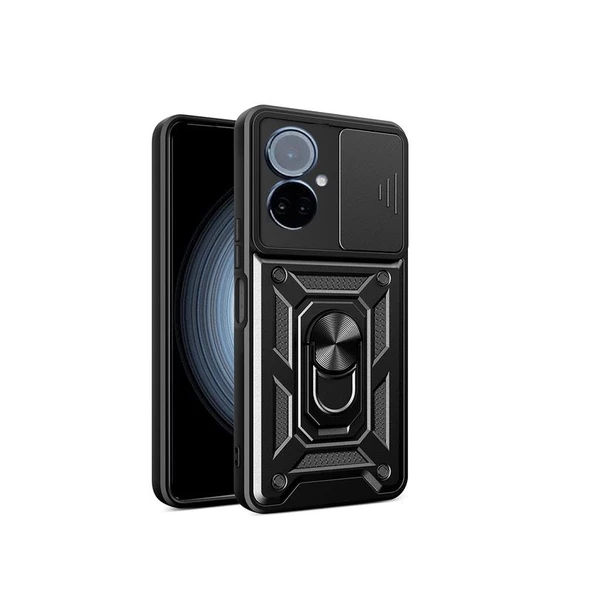 Gpack Tecno Camon 19 Neo Kılıf Tank Aramid Sürgülü Vega Yüzüklü