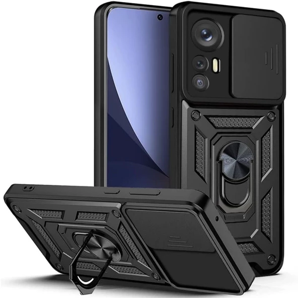 Gpack Xiaomi Mi 12 Lite Kılıf Tank Aramid Sürgülü Vega Yüzüklü