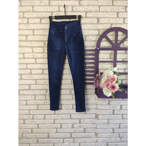 Lucky Life Yüksek Bel Likralı Jean Pantolon 90 Cm - 3