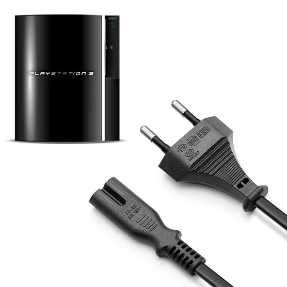 PS3 Güç Kablosu 1.2m Playstation 3 Fat Kasa Uyumlu PS3 Kablo Yedek Parça ürün görseli
