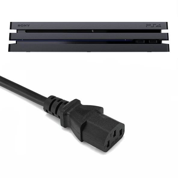 PS4 Pro Güç Kablosu 1.5m Playstation 4 Pro Kasa Uyumlu PS4 Kablo Yedek Parça