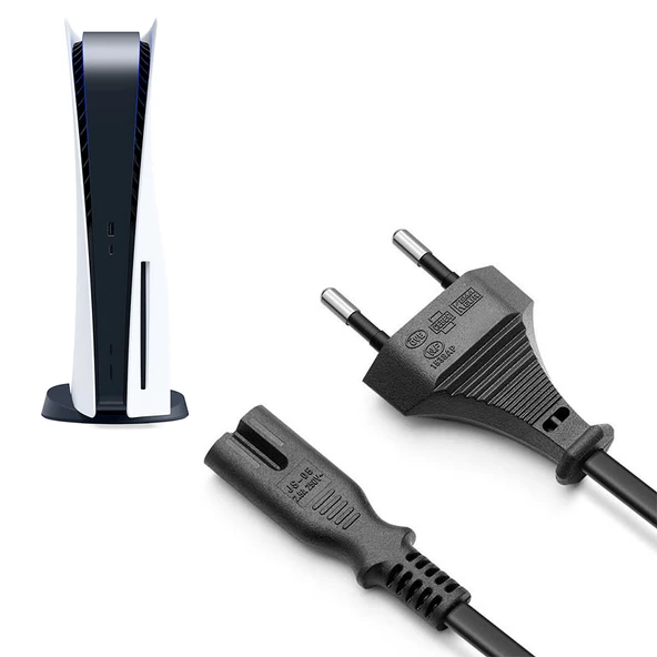 PS5 Güç Kablosu 1.2m Playstation 5 Uyumlu PS5 Kablo Yedek Parça