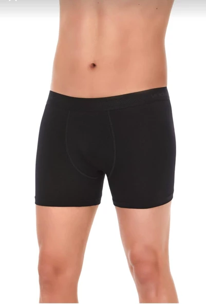 YILDIZ 40 ERKEK MODAL LİKRALI BOXER SİYAH 3 ADET  4XL SİYAH