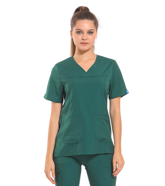 JANET- Kadın Likralı Yeşil Medikal Üst ürün görseli