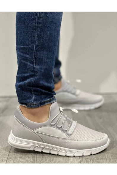 Erkek Bağcıklı Fileli Spor Ayakkabı Snekear - 6