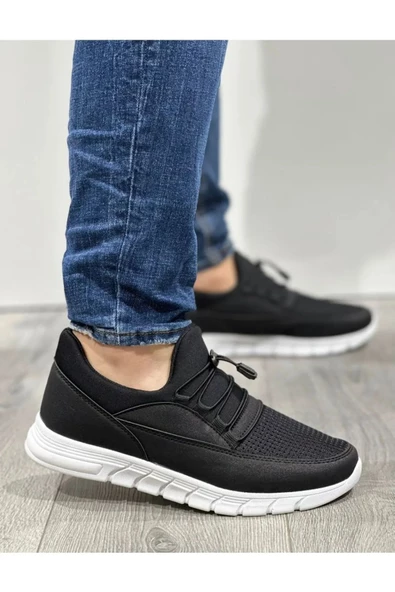 Erkek Bağcıklı Fileli Spor Ayakkabı Snekear - 4