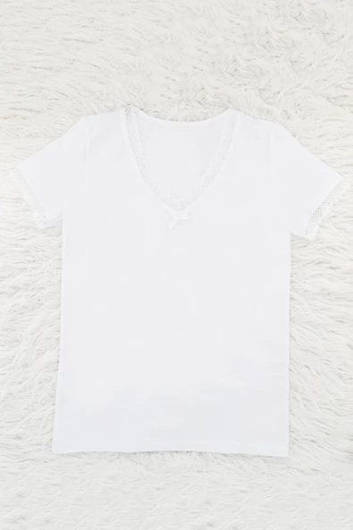 Kadın Badi V Yaka Kısa Kol - Belinay 8025