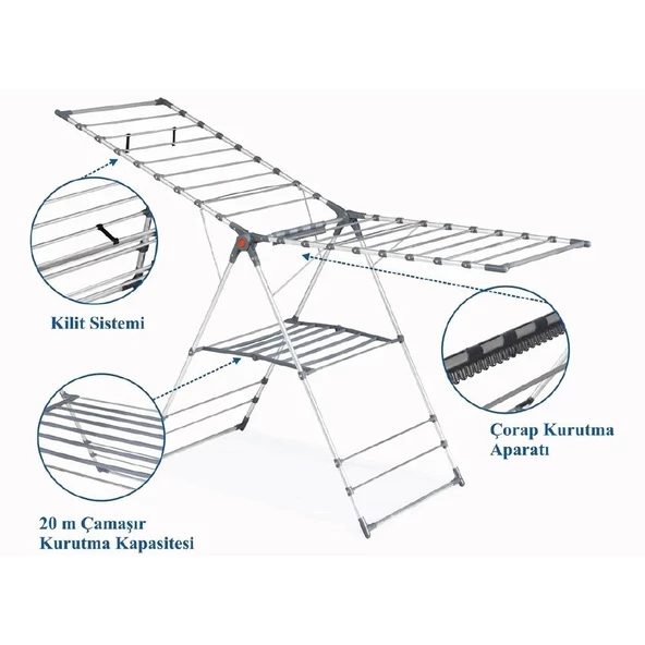 Devecioğlu Gold Çamaşır Kurutmalık - 3