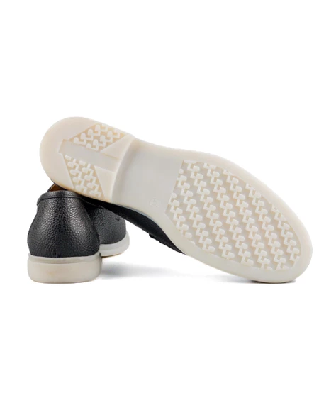 Bolero Siyah Hakiki Deri Erkek Loafer Ayakkabı - 3