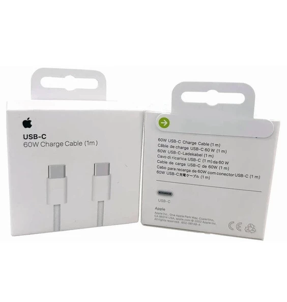 Orjinal Apple iphone 60W USB-C Şarj ve Data Kablosu 1M (60W USB-C Charge Cable 1M) (Türkiye Garantili)