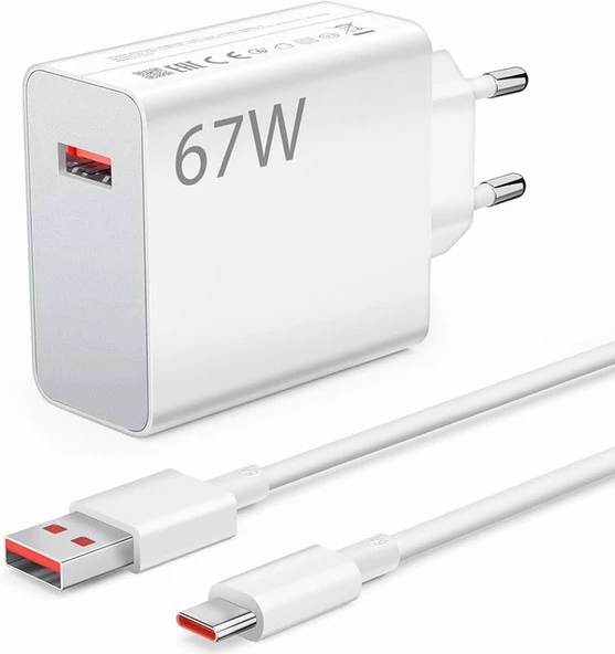 Orjinal Redmi Xiaomi Mi MYD-12-EH Mi 67W 6A Turbo Şarj Aleti Seti ve Type-C Kablo
