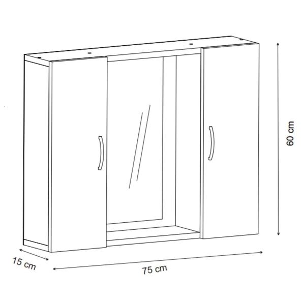 Alesta Life Aynalı Banyo Dolabı Beyaz - 6