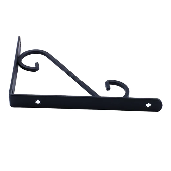 Raf Altı Raf Tutucu Ayak Ferforje Siyah 145 x 195 mm 2 ADET - 3
