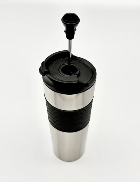 Yüksek Kaliteli Sıcak ve Soğuk French Press Çelik Termos Kupa Bardak Mug 500 ML  Kahve ve Bitki Çayı - 6