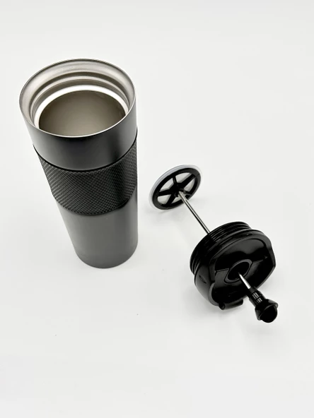 Yüksek Kaliteli Sıcak ve Soğuk French Press Çelik Termos Kupa Bardak Mug 500 ML  Kahve ve Bitki Çayı - 6