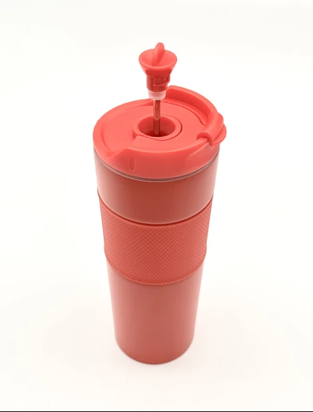 Yüksek Kaliteli Sıcak ve Soğuk French Press Çelik Termos Kupa Bardak Mug 500 ML  Kahve ve Bitki Çayı - 5