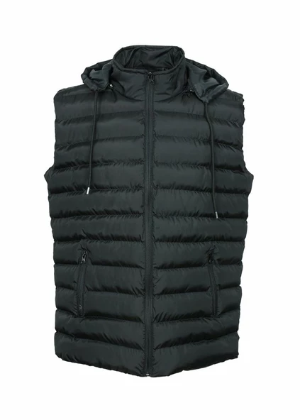 Battal Beden Kapşonlu Erkek Şişme Yelek - 3