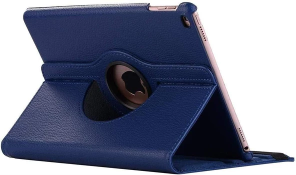 Smody iPad 9.Nesil 8.Nesil 7.Nesil 10.2 inç 360 Dönerli Standlı Kapaklı Kılıf + Temperli Cam + Kalem - Resim 4