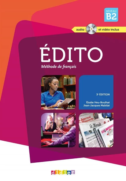 Edito B2 Niveau Méthode de français Livre + Cahier d'exercices + DVD (2016-2020) - Resim 2