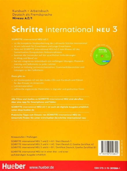 Schritte International Neu 3 ( A2.1 ) Kurs Und Arbeitsbuch + Ar Teknolojisi Ile Kolay Öğrenme - Resim 2