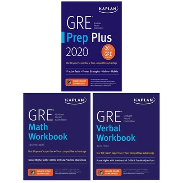 GRE Complete 2020 : 3 Book Set : GRE Prep Plus + Proven Strategies + ONLINE Resources