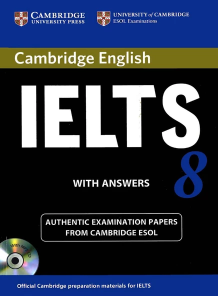Cambridge English IELTS 8 Students Book with Answers and Audio CD ürün görseli 1