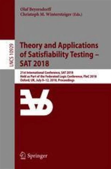 theory and applications of satisfiability testing SAT 2018 (beyersdorff, wintersteiger) ürün görseli 1