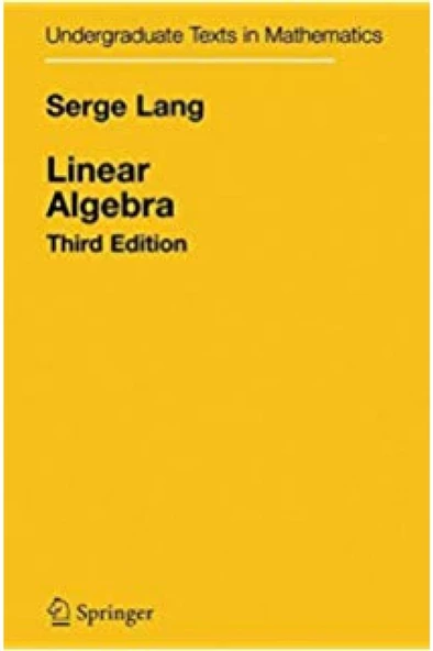 Linear Algebra 3rd (serge lang) ürün görseli 1