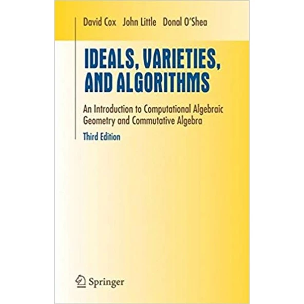 ideals varieties and algorithms 3rd (david cox, john little, donal ashea) ürün görseli