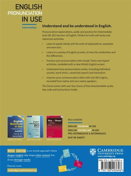 Cambridge English Pronunciation In Use intermediate 2nd. Edition with Audios - Resim 2