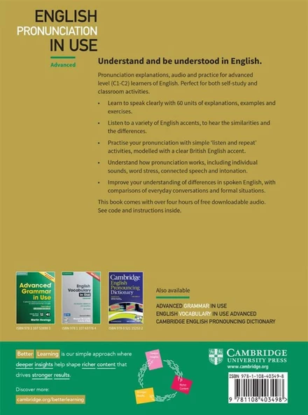 Cambridge English Pronunciation In Use Advanced with CD - Resim 2