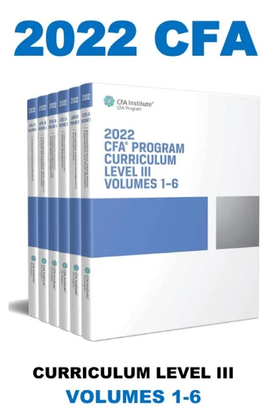 2022 CFA Program Curriculum Level III Box Set (Volume 1-6) by CFA Institute ürün görseli 1