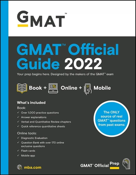 GMAT Official Guide 2022 Bundle: 3 Books + Online Question Bank ONLINE Kaynaklara erişim - KAPLAN - 2