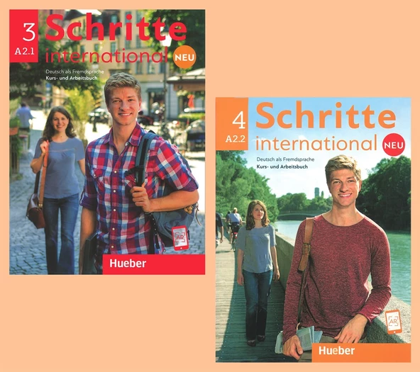 Schritte International Neu 3 ( A2.1 ) + Schritte International Neu 4 ( A2.2 ) Kurs Und Arbeitsbuch + Ar Teknolojisi Ile Kolay Öğrenme