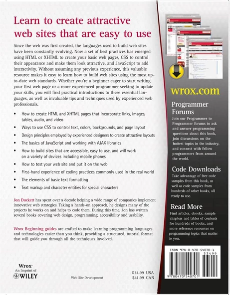 Beginning HTML, XHTML, CSS, and JavaScript 1st Edition by Jon Duckett - Resim 2