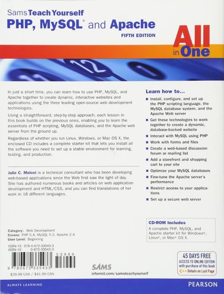 Sams Teach Yourself PHP, MySQL and Apache All in One 5th Edition by Julie C. Meloni - Resim 2
