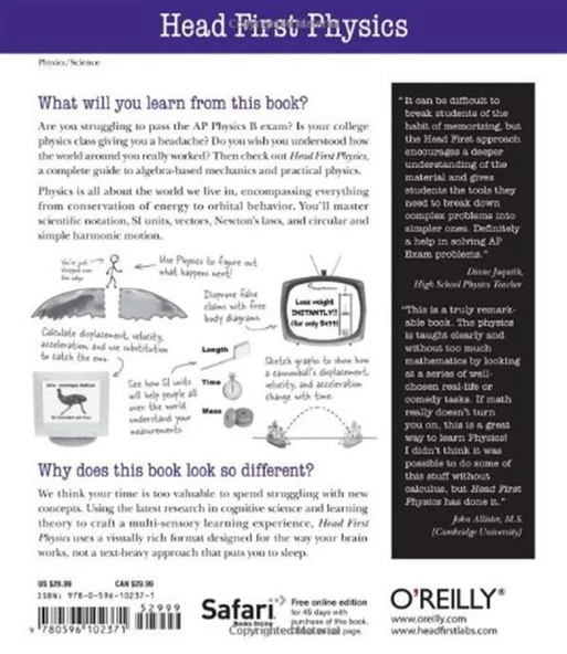 Head First Physics: A learner's companion to mechanics and practical physics (AP Physics B - Advanced Placement) 1st Edition - Resim 2