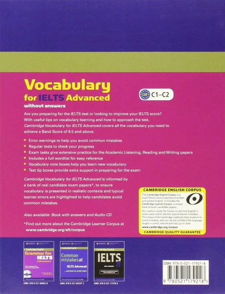 Cambridge Vocabulary for IELTS Advanced Band 6.5+ without Answers - Resim 2
