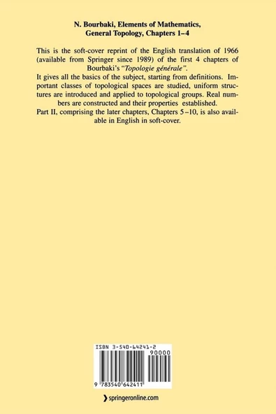 General Topology Chapters 1–4 (Elements of Mathematics)  (1995) Nicolas Bourbaki - Resim 2