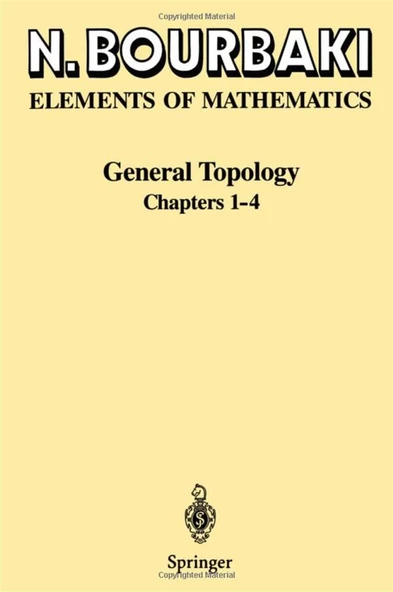 General Topology Chapters 1–4 (Elements of Mathematics)  (1995) Nicolas Bourbaki ürün görseli 1