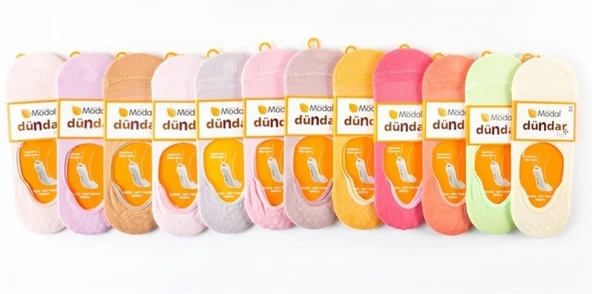 DÜNDAR PLUS 6913 BAYAN MODAL SİLİKONLU BABET ÇORAP 6 ADET - 5