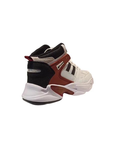 M.P. 231-1014 Erkek Beyaz-Bordo (40-44) Basketbol Ayakkabı - 3